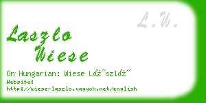 laszlo wiese business card